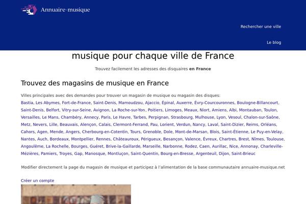 annuaire-musique.net site used Astra-child-listemetiers