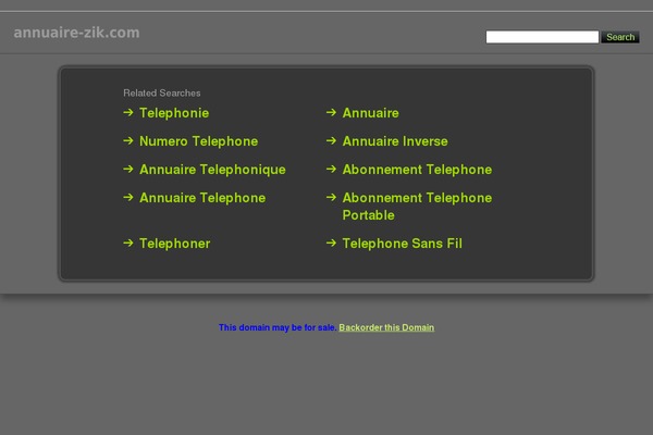 annuaire-zik.com site used Google