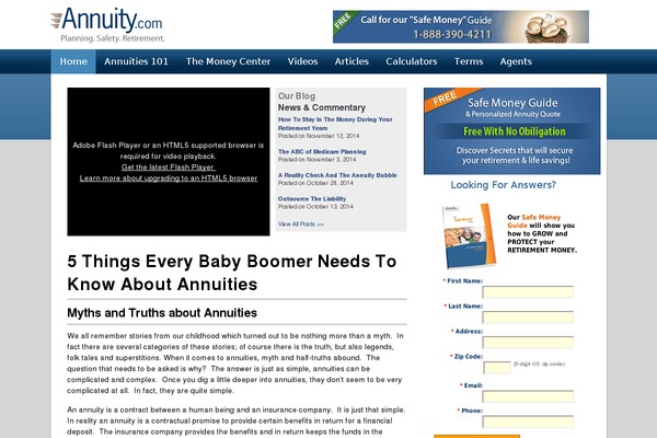 annuity theme websites examples