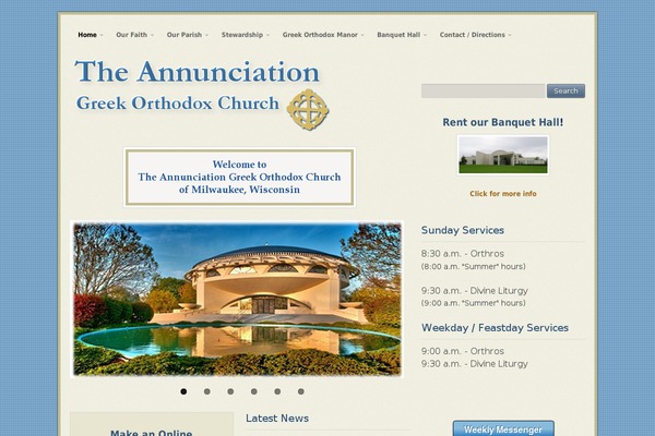 Ecclesia theme site design template sample