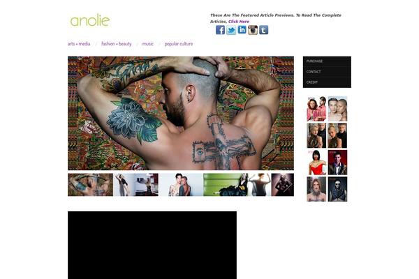 anoliemagazine.com site used Oxygen