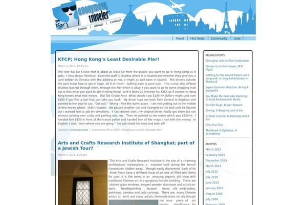 Traveler theme site design template sample