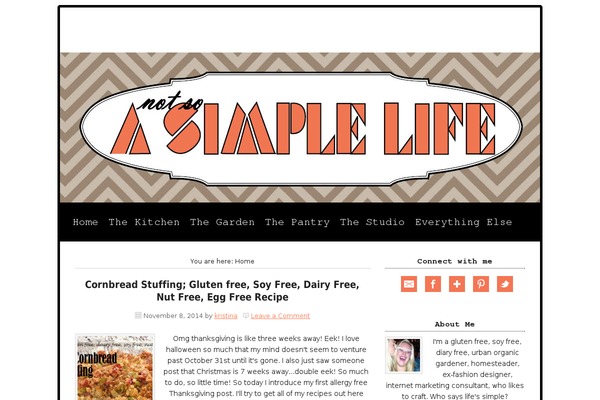 anotsosimplelife.com site used Foodie Pro