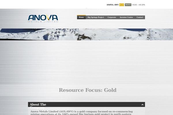 anovametals.com.au site used Escalation