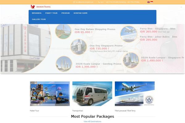 Tour Package theme site design template sample