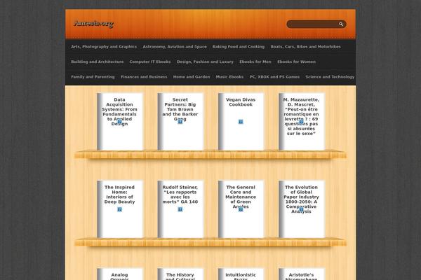 Ebooks theme site design template sample