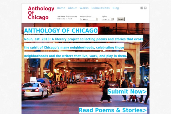 Anthology theme site design template sample