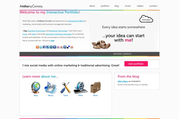 Portfolium theme site design template sample