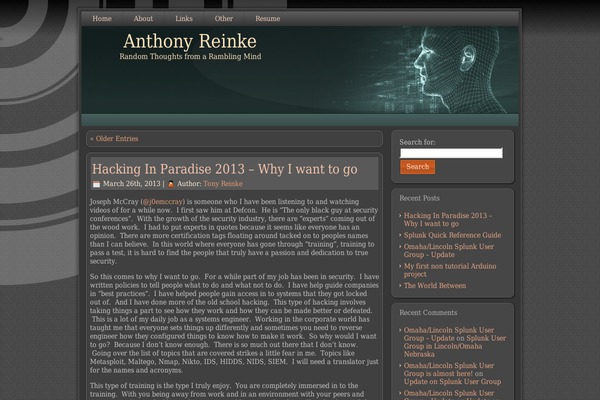 anthonyreinke.com site used Nucleare-wpcom
