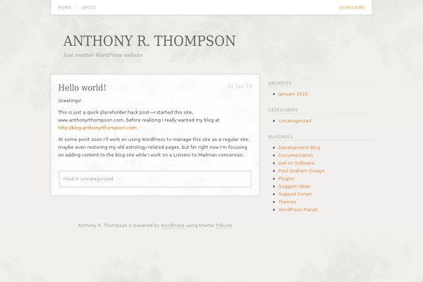 Tribune theme site design template sample