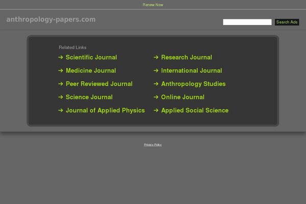 anthropology-papers.com site used Wallpapered