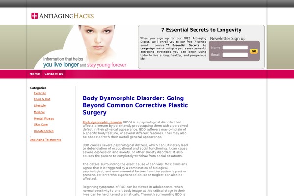 antiaging WordPress theme, websites list used antiaging theme antiaging theme websites examples