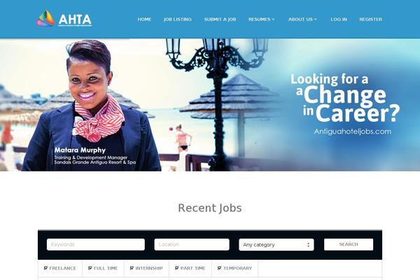 Jobify theme site design template sample