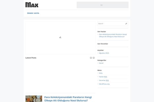 Max Magazine theme site design template sample