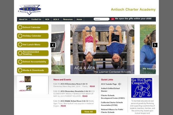 Aca theme site design template sample
