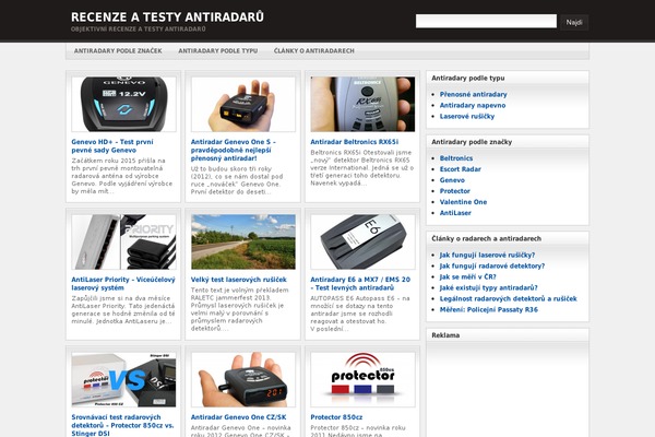 antiradary-recenze.cz site used Arras Theme