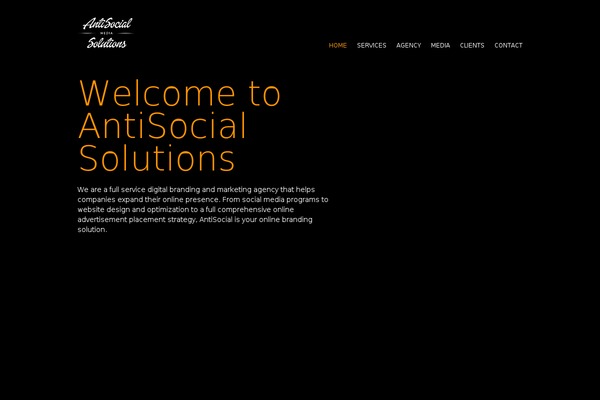 Antisocial theme site design template sample