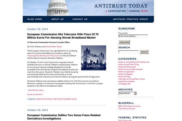 antitrusttoday.com site used Ccblog