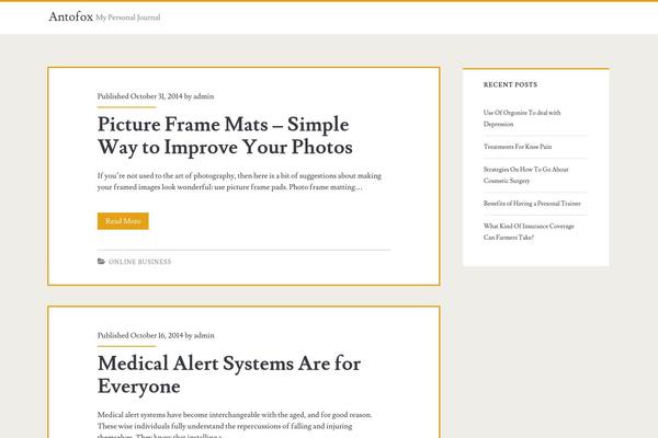 Ignite theme site design template sample