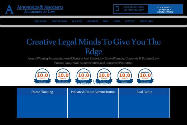 antonlegal.com site used Antonoplos-associates-wp