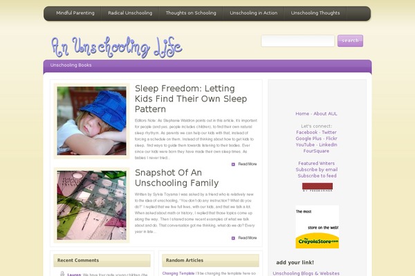 anunschoolinglife.com site used EarthlyTouch
