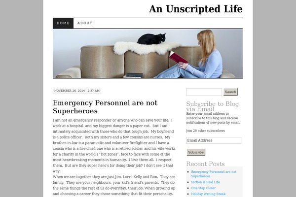 anunscriptedlife.com site used Pilcrow