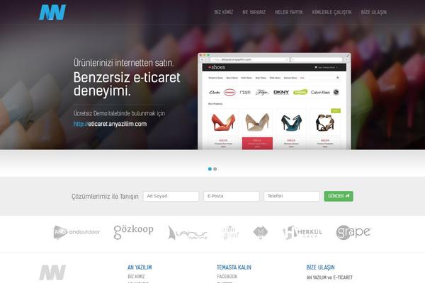An theme site design template sample