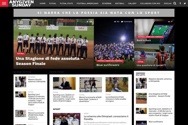 Gameday theme site design template sample