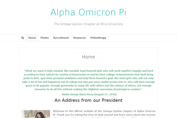 Coeur theme site design template sample