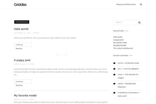 Infinitygrid theme site design template sample