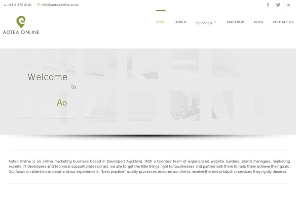 evolve theme site design template sample