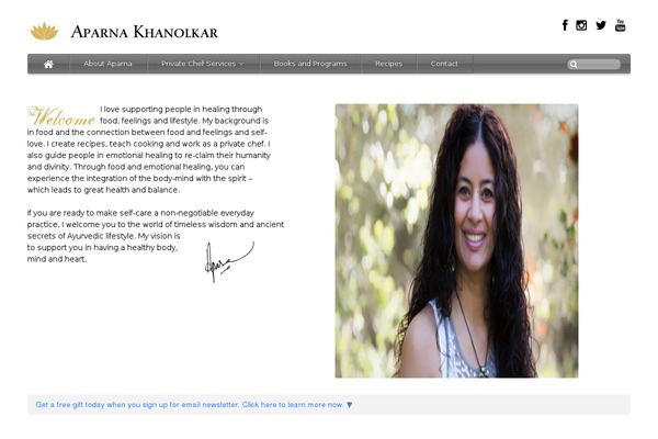 aparnakhanolkar.com site used iBlogPro 6