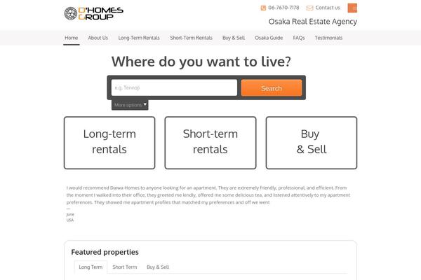 dhomes theme websites examples