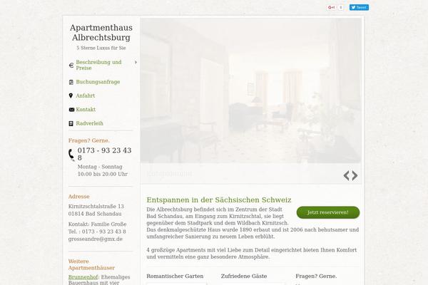 Vacationrental theme site design template sample