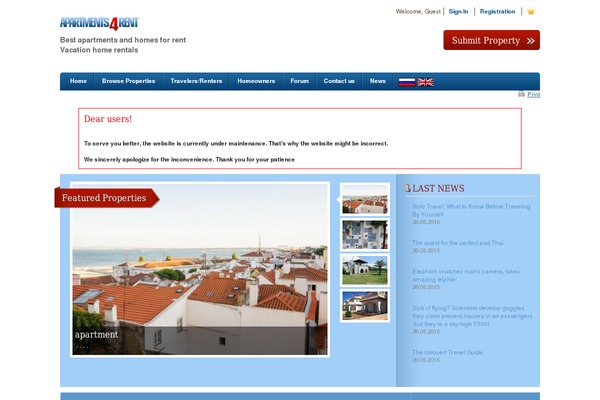 RealEstate theme site design template sample