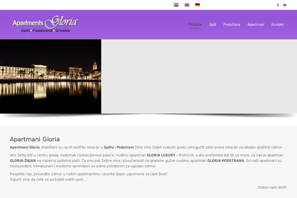apartments-gloria.com site used Tema1