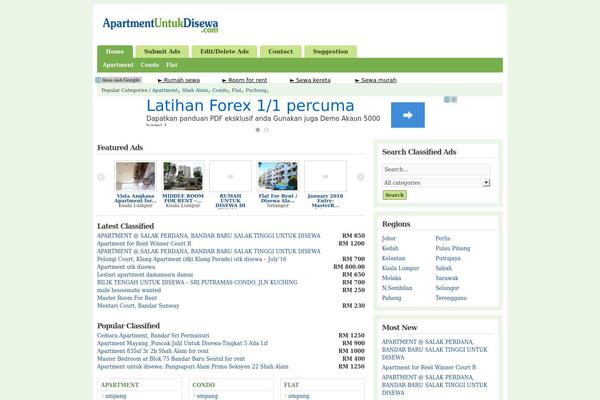apartmentuntukdisewa.com site used Wpclassifieds