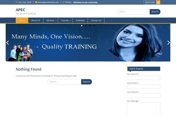 One Page theme site design template sample