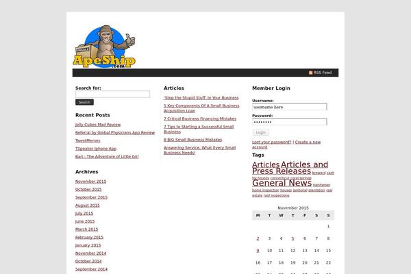 apeship.com site used Wpmu-triden