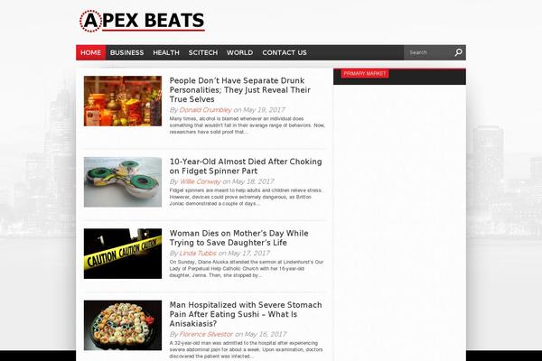 Hot Topix theme site design template sample