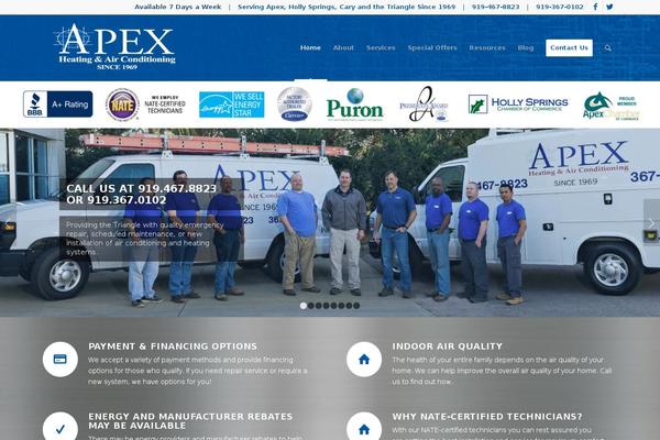 apexheatingandair.com site used Apexhvac-child