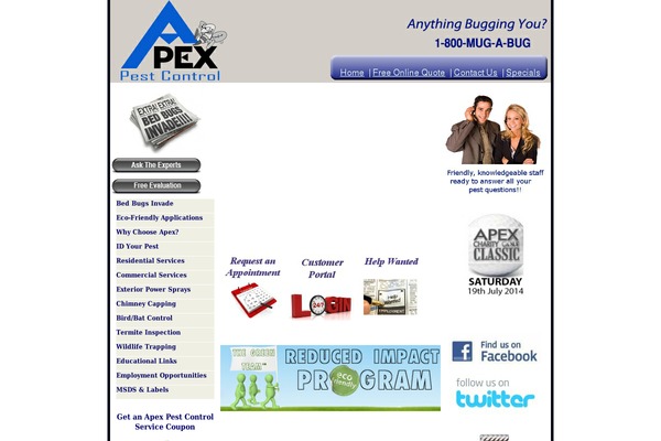 apexpestcontrol.net site used Rob