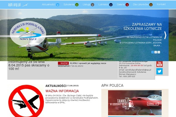aph.org.pl site used Aeroklub