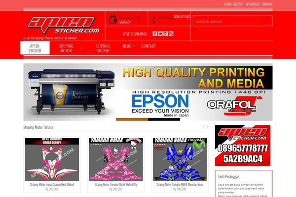 apiensticker.com site used Bazar Child
