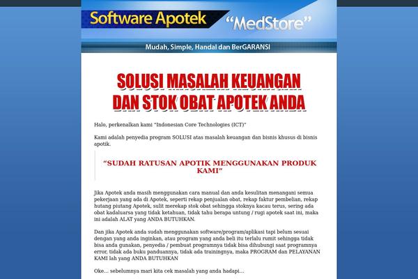 aplikasisoftwareapotik.com site used Minisitemaniac