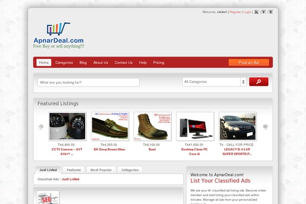 Site using Classipress-bump-ad plugin