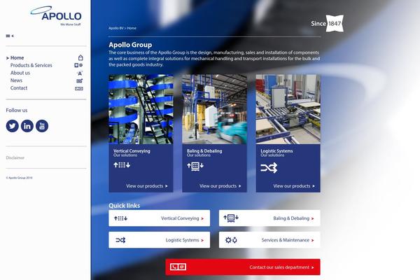 Apollo theme site design template sample
