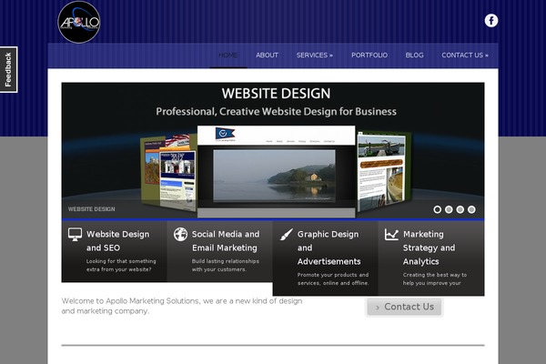Cold theme site design template sample