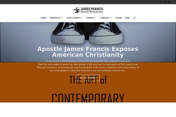 apostlejames.com site used Divi