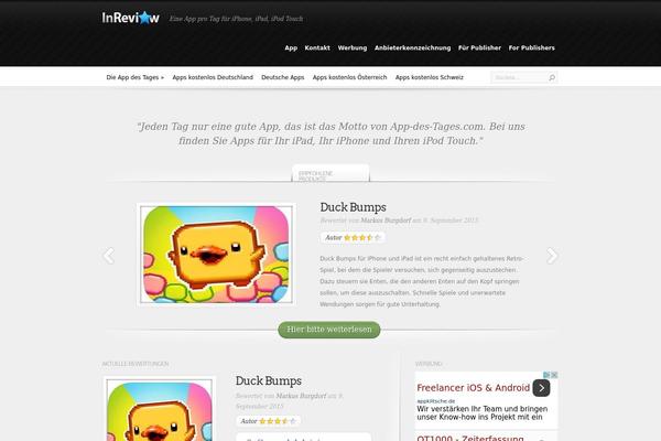 InReview theme site design template sample